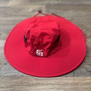 OOBE Chick-fil-A Team Member Red Boonie Bucket Hat Uniform Sun Hat Adjustable